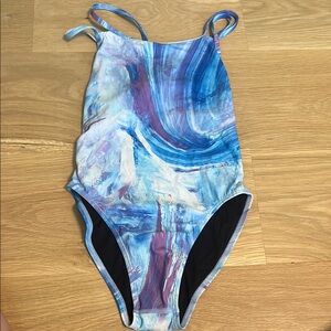 Jolyn Clothing Blue and Purple One Piece Swimwear